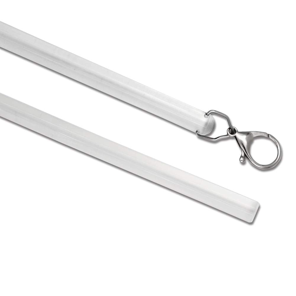 2 Pack 36 Inch Universal Drapery Pull Rod Invisible Clear Curtain Wand for Easier Opening and Back (Acrylic, 36")