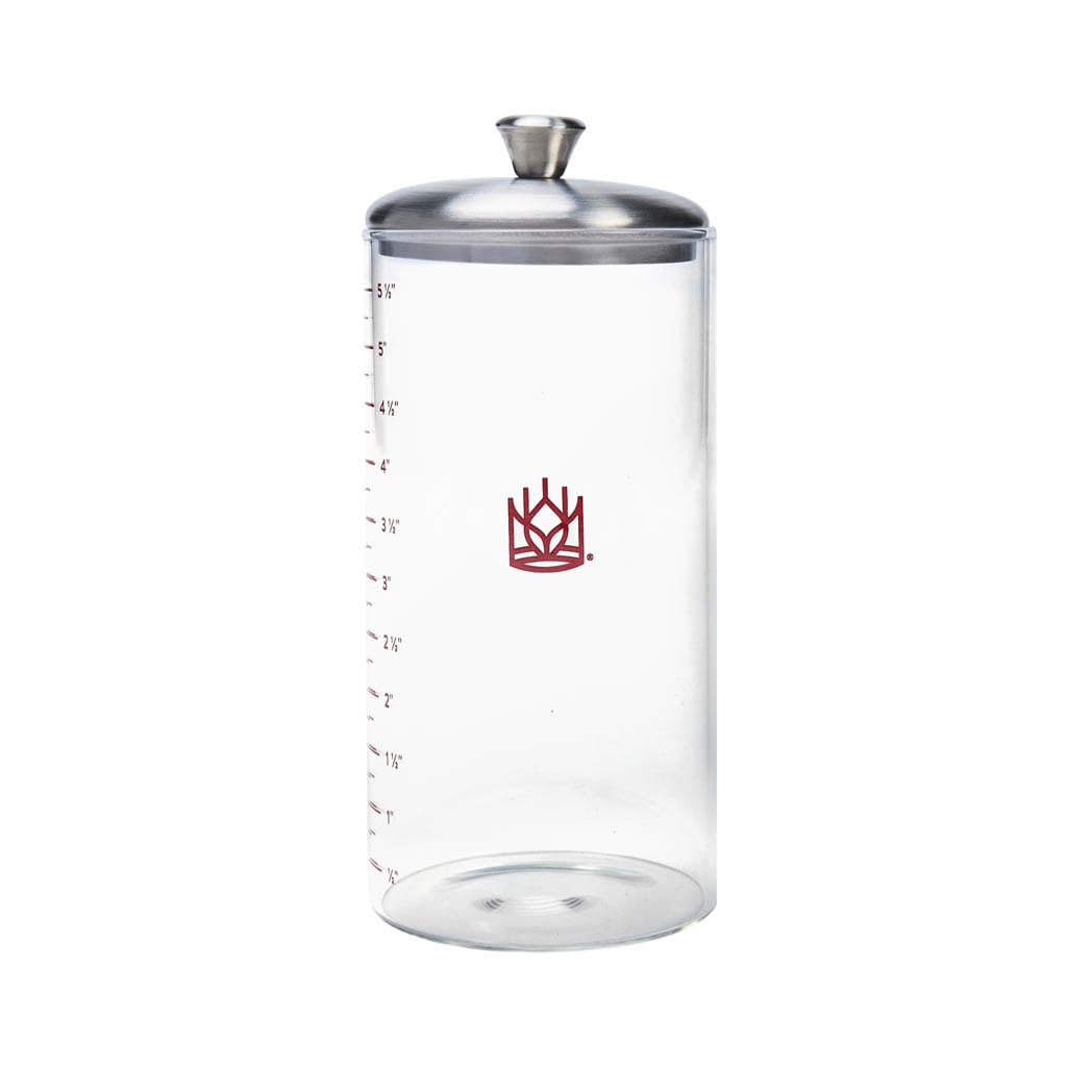 King Arthur Baking Company Petite Glass Sourdough Storage Crock With Lid And Spatula, Borosilicate Glass, 1-Pint Capacity