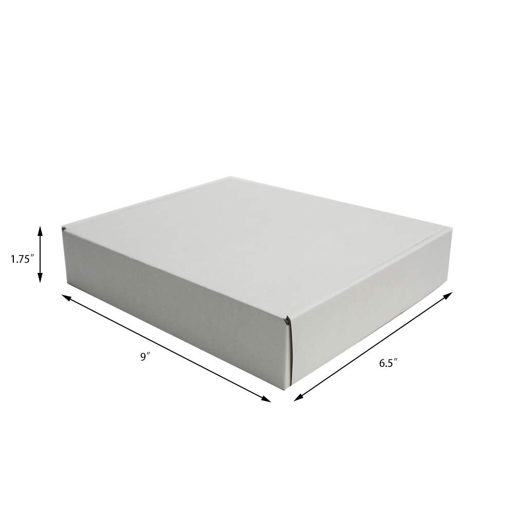 zmybcpack 35 Pack 9x6.5x1.75 inch Corrugated Box Mailers- White Cardboard Shipping Box Corrugated Box Mailer Shipping Box For Mailer, Moving and Craft