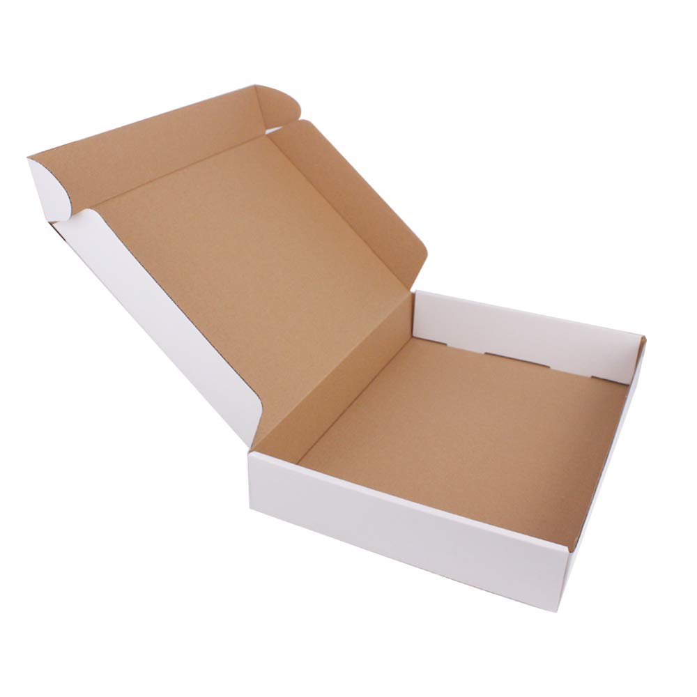 zmybcpack 35 Pack 9x6.5x1.75 inch Corrugated Box Mailers- White Cardboard Shipping Box Corrugated Box Mailer Shipping Box For Mailer, Moving and Craft