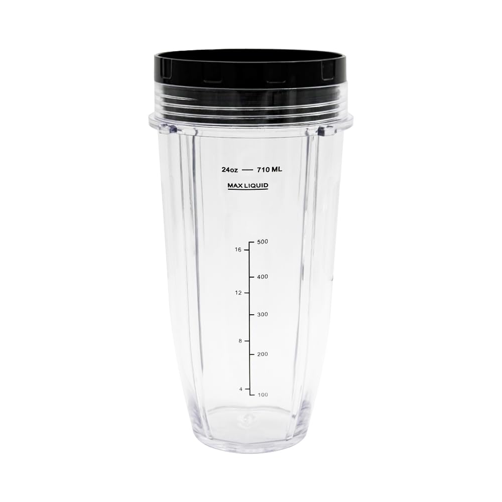 2 Packs 24oz Replacement Parts Cup with Lid, Compatible with Nutri Ninja BN750, BN750C, BN751, BN751C, BN800, BN800C, BN801, BN801C, DB751A