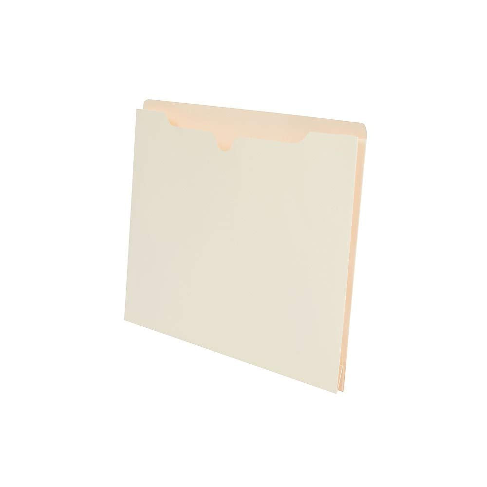 Staples Paper Stock File Jackets, Letter Size, 2‑Inch Expansion, Durable Manila Construction – 50/Box