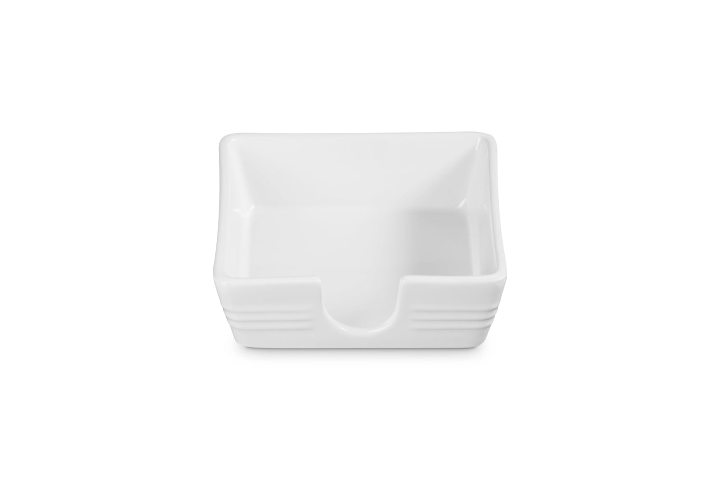 Le Creuset Stoneware Signature Cocktail Napkin Holder, 6 ", White