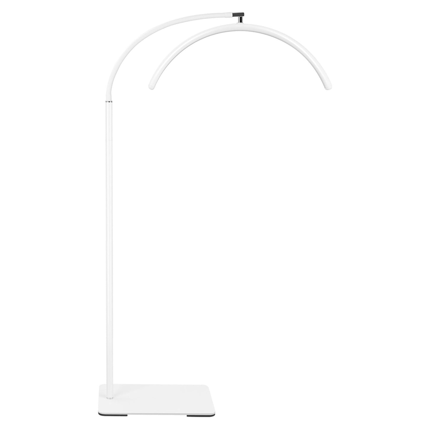 ZEKAHOV Half Moon LED Floor Light - Professional Shadow-Free Lamp for Lash Techs, Estheticians & Tattoo Artists | Dimmable for Eyelash Extensions, Nail Art, Home & Office (White)