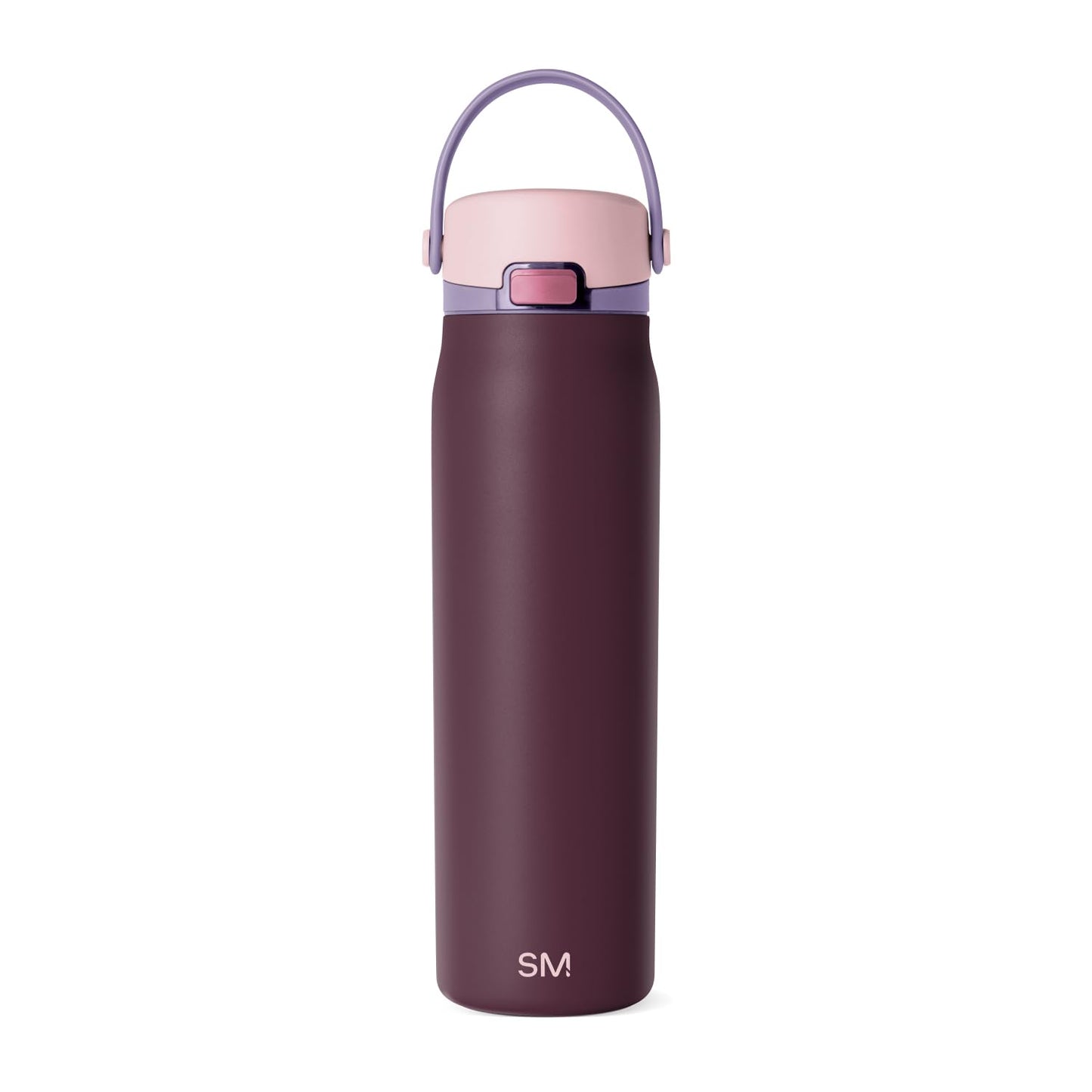 Simple Modern Mesa Sport Water Bottle with Covered Chug Lid | 30oz Cup Holder Friendly Insulated Stainless Steel Bottle for Gym, Sports and Travel | Cherry Wine