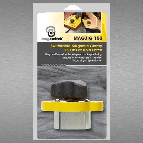 Magswitch MagJig 150 Magnetic Woodworking and Welding Base Clamp Holder for Wood Working Supplies, Accessories, Tools and Equipment, Magnet Switch with On/Off Capabilities, 150 lb Holding Force