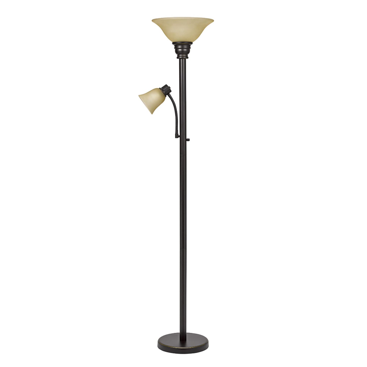 Catalina Lighting Transitional Uplight Floor Lamp with Reading Light, Standing Lamp, Living Room Light, LED Bulb NOT Included,71", Dark Bronze