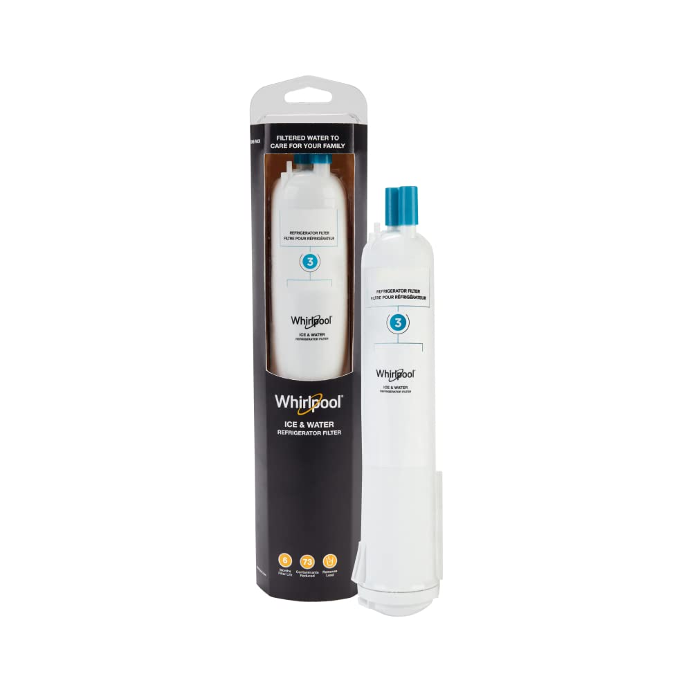 Whirlpool® Refrigerator Ice and Water Filter 3 - WHR3RXD1, Single-Pack, Aqua