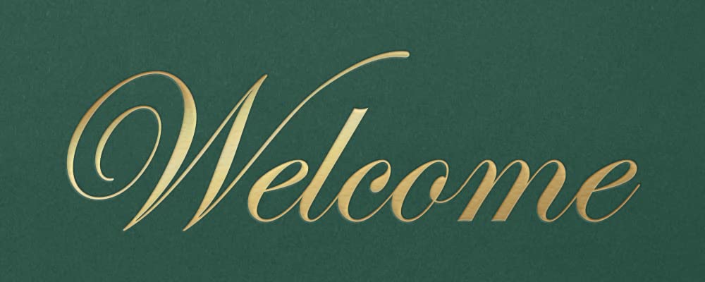 The Gallery Collection, 25 Count, Green, Welcome Pocket Folders, Gold Foil Stamped, for HR Professionals (9 x 12)