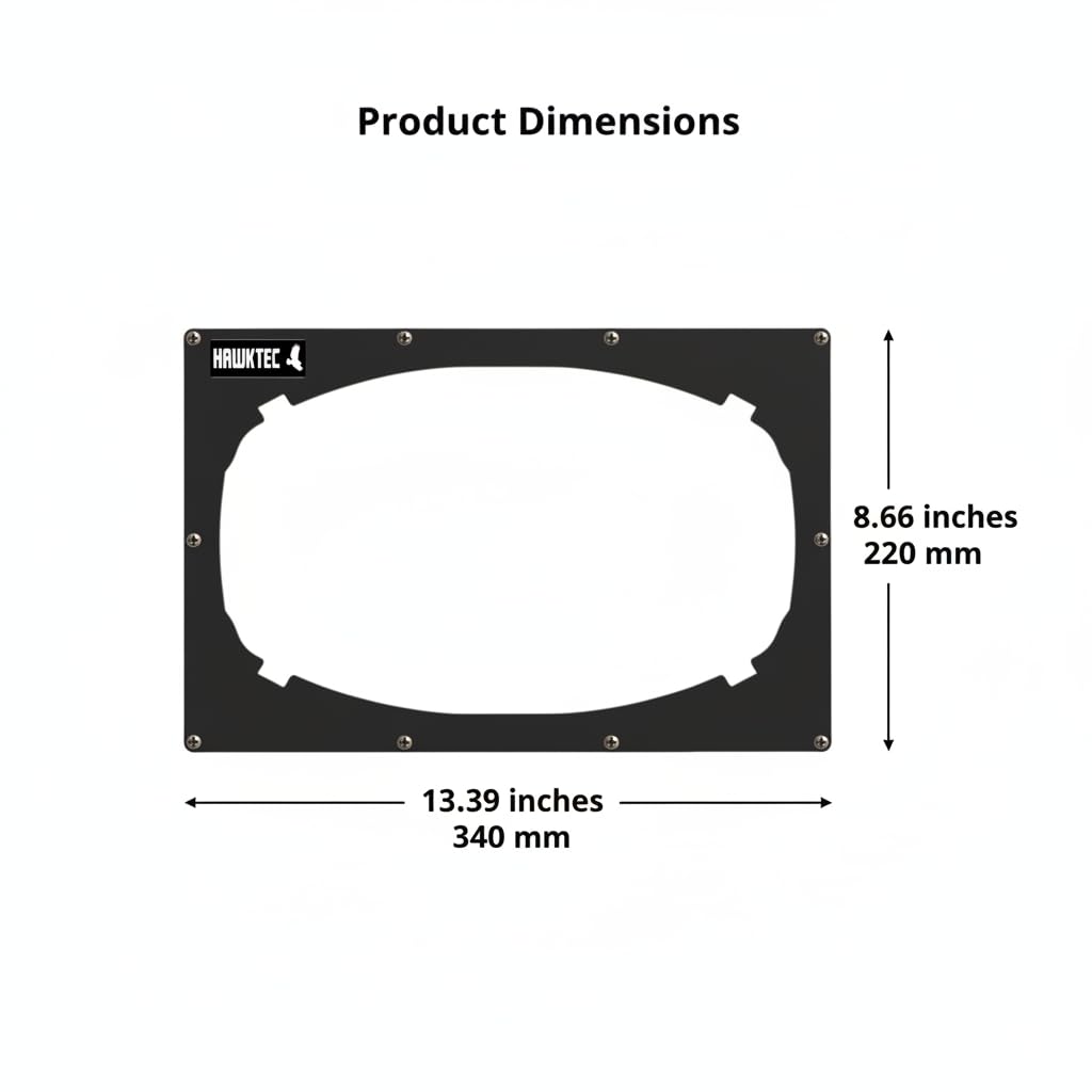 AC Vent Exhaust Hose Adapter Plate for DIY Window and Sliding Doors compatible with Midea Duo (Black)