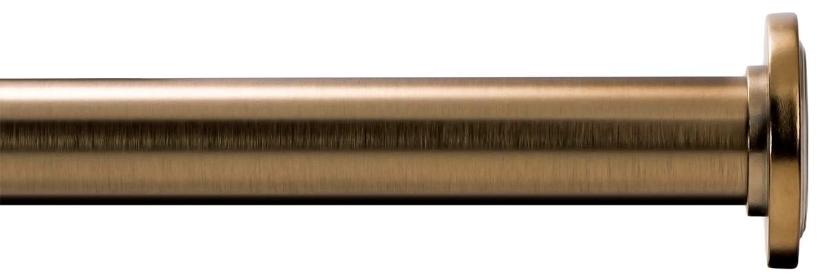 Ivilon Tension Curtain Rod - Spring Tension Rod for Windows or Shower, 54 to 90 Inch. Warm Gold