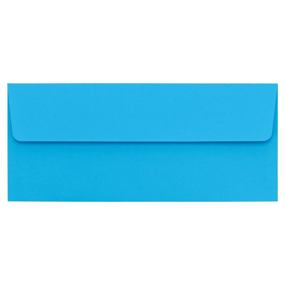 LUXPaper #10 Business Envelopes | Peel & Press | 4 1/8" x 9 1/2" | Bright Blue | 60lb. Text | 250 Qty