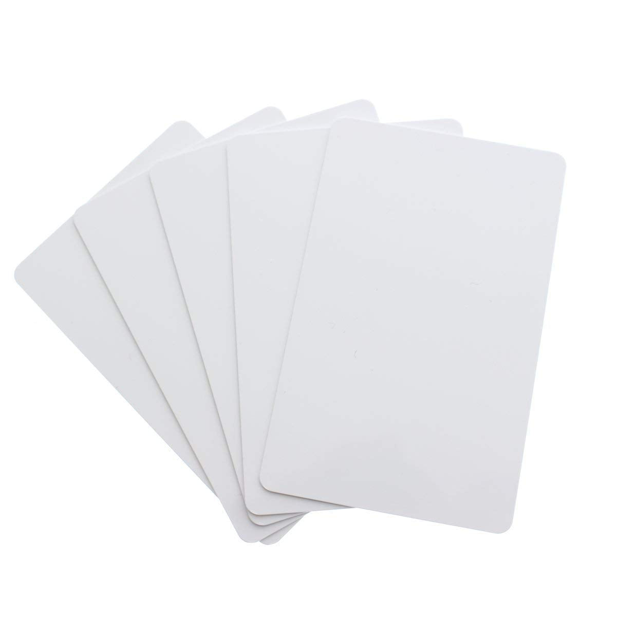500 Pack Not NFC Blank PVC Cards - Premium Identity Card for ID Badge Printers Graphic Quality White Plastic CR80 30 Mil CR8030 Compatible with Most Photo ID Badge Printers (500)
