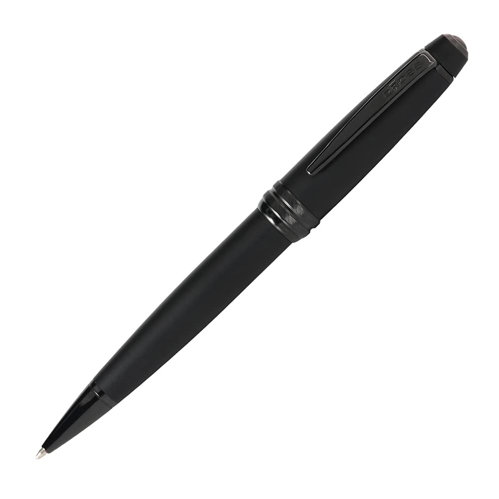 Cross Bailey Matte Black Lacquer Ballpoint Pen - Refillable Pen for Long-Lasting Use - Smooth Writing - Comfortable Grip - Stylish Distinctive Look - Black Ink - Corporate Gifts
