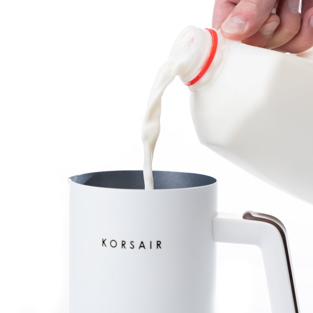 KORSAIR Electric Milk Frother 4-in-1 for Hot & Cold Foam | Automatic Milk Steamer & Warmer Machine for Latte, Cappuccino, Coffee | Quiet, Large Capacity, Easy Clean