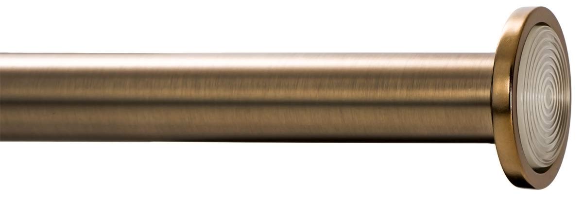 Ivilon Tension Curtain Rod - Spring Tension Rod for Windows or Shower, 24 to 36 Inch. Warm Gold