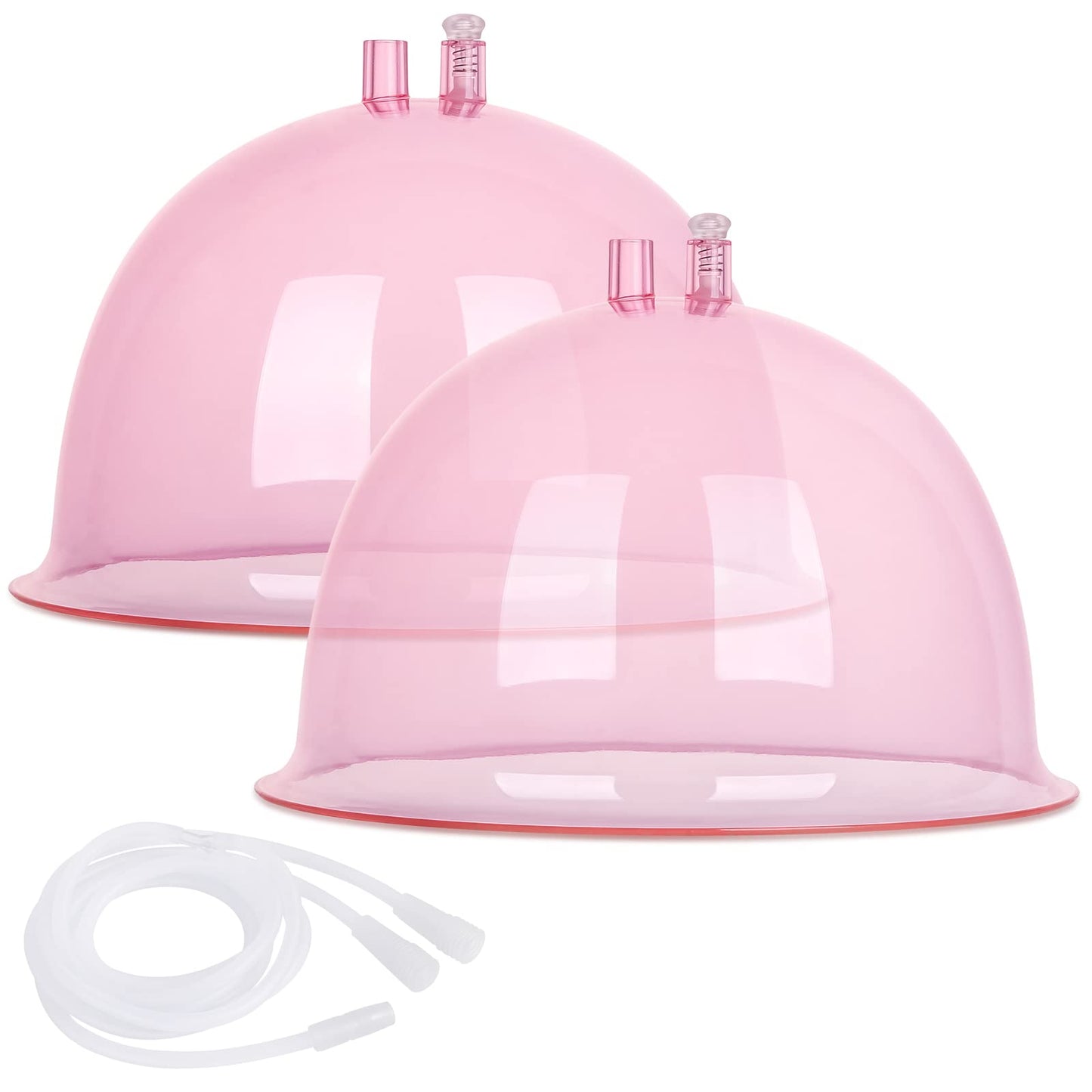 Titoe Buttocks Vacuum Cups 180mL Vacuum Therapy Cupping Machine Accessories Butt Suction Cups with Y-Hose,A Pair