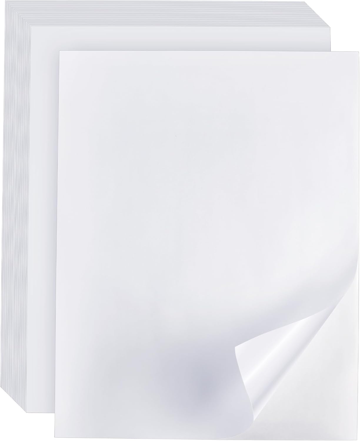 PAPRMA Full Sheet Labels 8.5” x 11” Sticker Paper Matte White, Large Shipping Label Paper for Inkjet Laser Printer, 500 Counts
