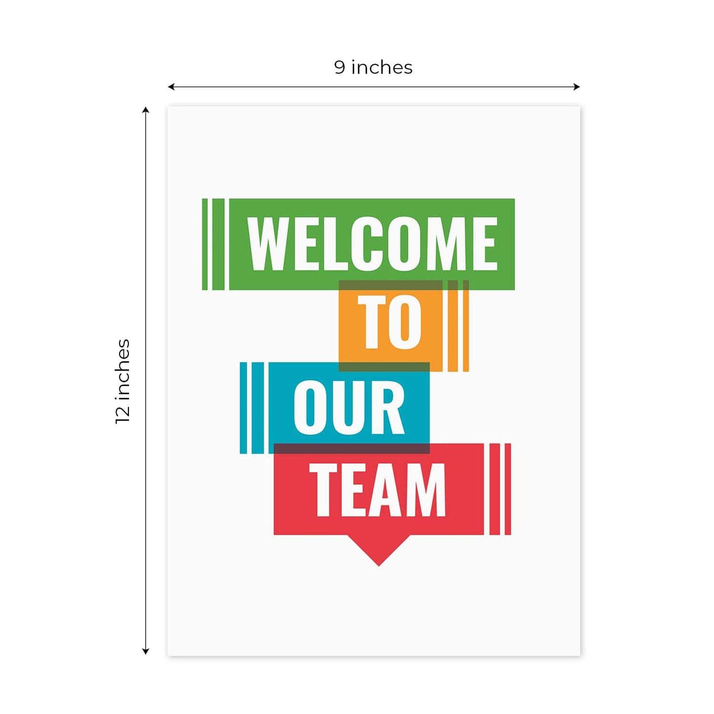 Welcome to Our Team Folders / 25 Colorful Employee Pocket Folders / 9" x 12" New Member Greeting Folder Pack/Made in The USA