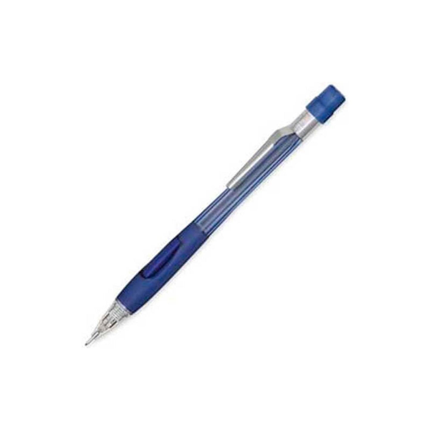 Pentel Quicker Clicker Automatic Pencil, 0.7mm Lead Size, Transparent Blue Barrel, Box of 12 (PD347TC)