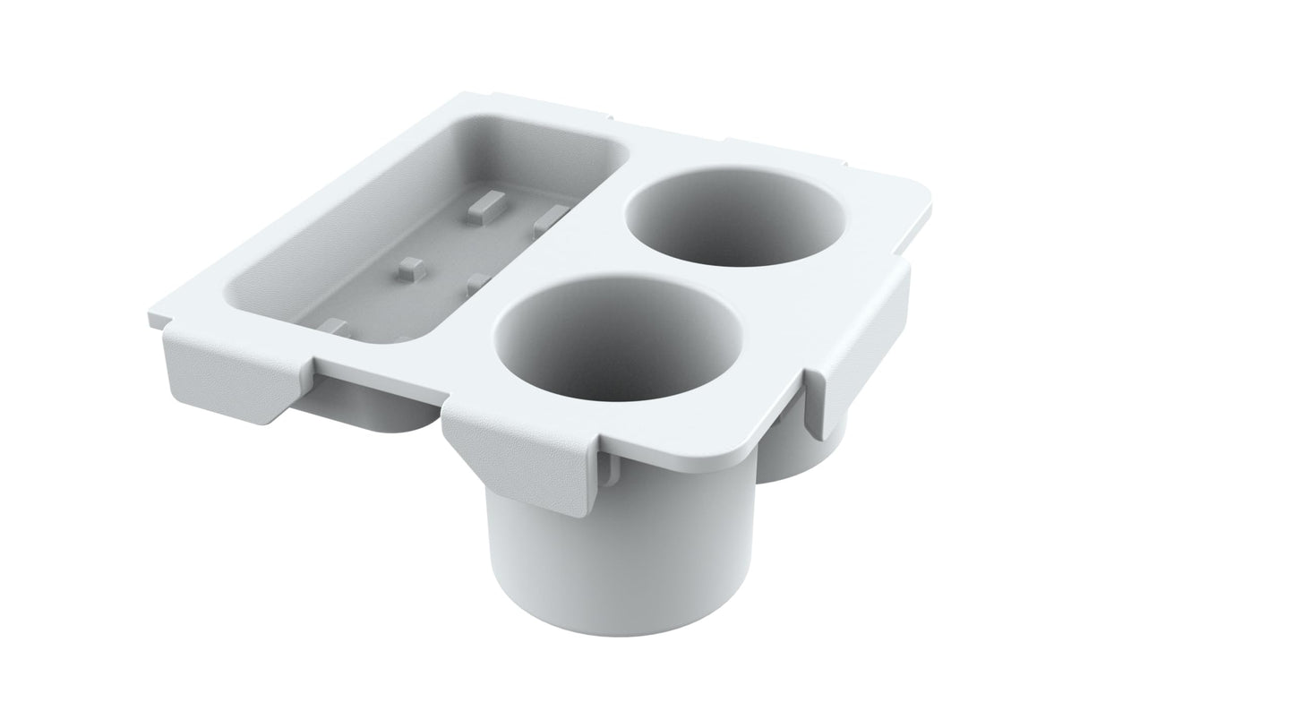 Tiga Topper Cup Holder Tray Accessory for Bogg Bag X-Large - Fit for Stanley Cup - EVA Material is Water-Resistant - Women Phone Holder for Bogg Bag - Divider and Organizer - Patented (Light Gray)