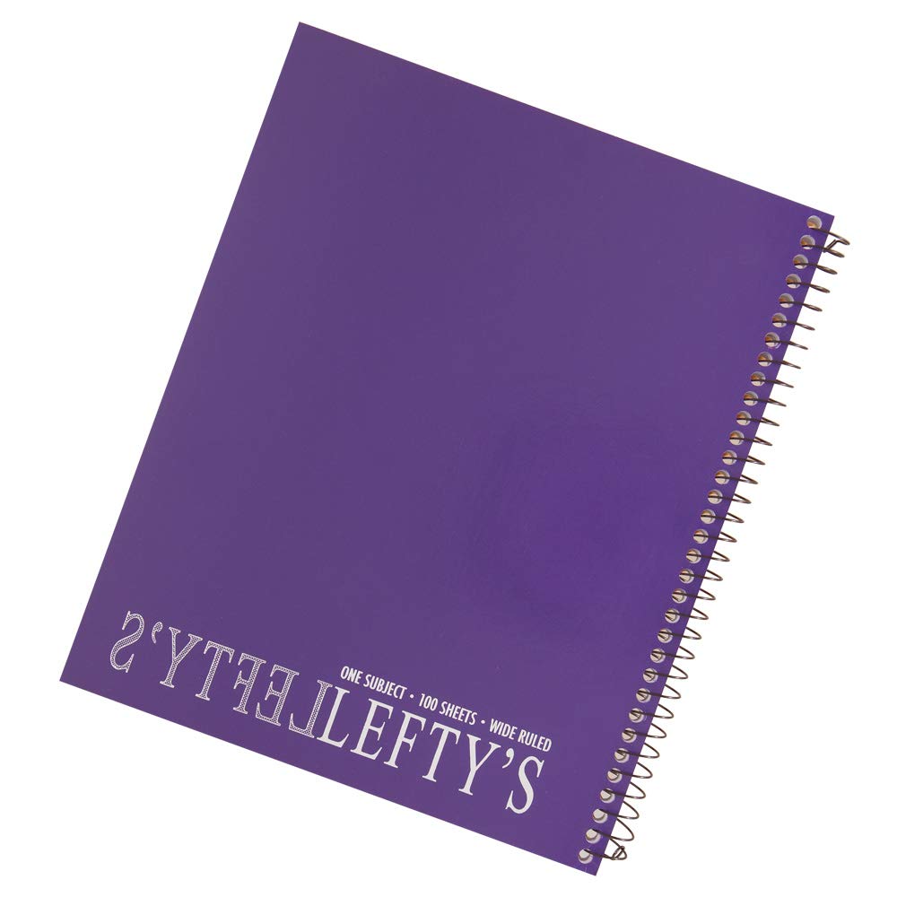 Comet School Supply Left-Handed Wide Ruled Notebooks Set of 4 Assorted Colors