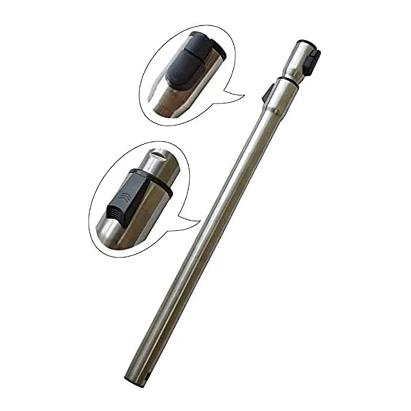 EZ SPARES Tube Compatible with Miele C1, C2, C3 Vacuums, Non Electric Telescopic Stainless Steel Pipe,35mm 1.375" Extension Wand,ML Central Vacuum Cleaner Attachment Wand