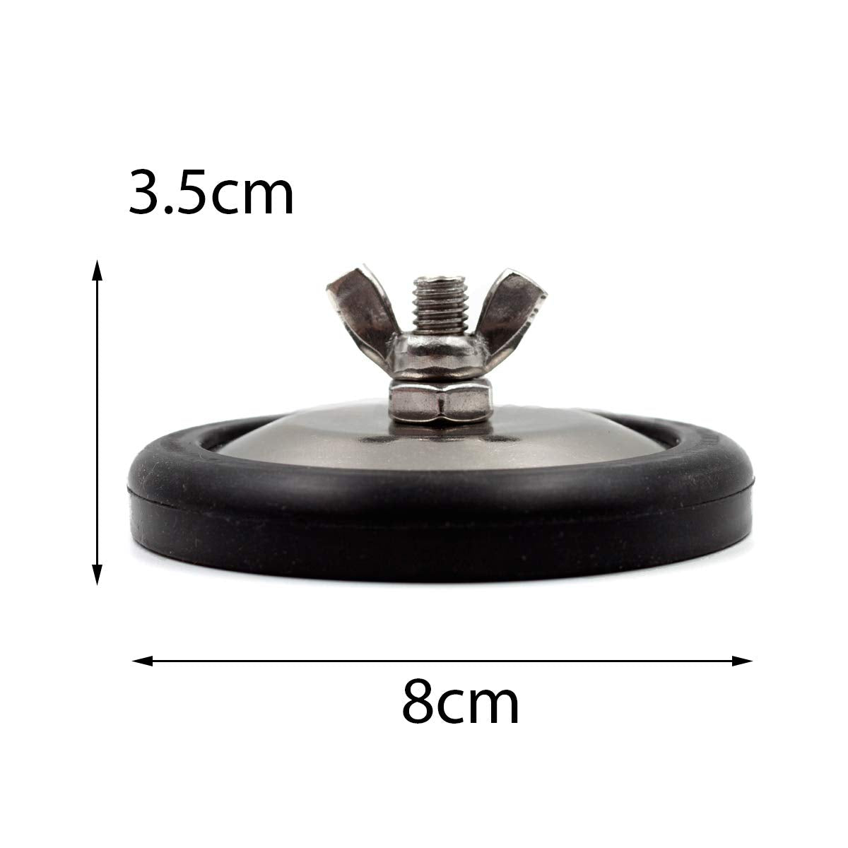 4 Pack Rubber Protect Base Magnet Warning Signs Holder, Universal Flag Holder, Rubber Pad & Wing Nut, Neodymium Heavy Duty Magnetic Mount for Warning Signs, Flags, Oversized Load Flags, Wire Loop Flag