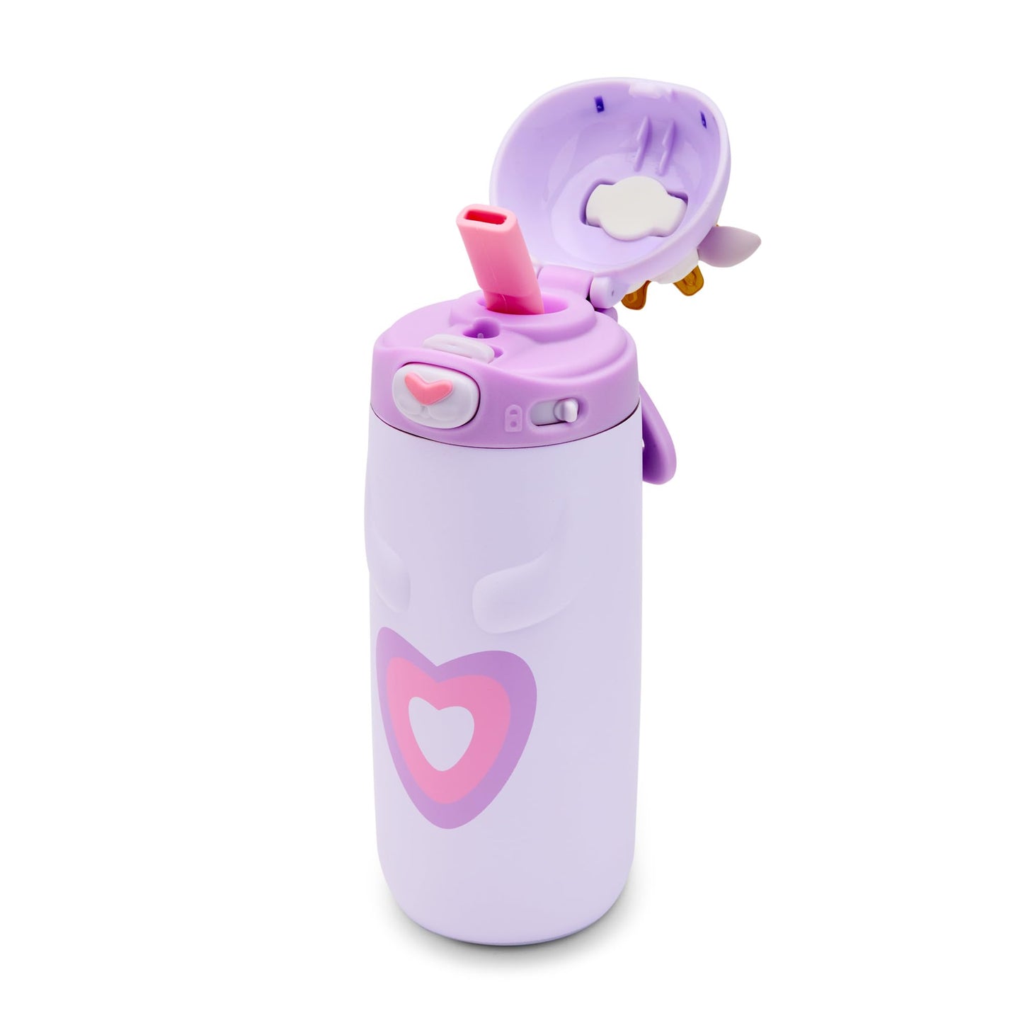 Ello Ellies 12oz Vacuum Insulated Stainless Steel Kids Water Bottle with Straw and Built-in Carrying Handle and Leak-Proof Locking Lid for School Backpack, Lunchbox and Outdoor Sports, Lamb Princess