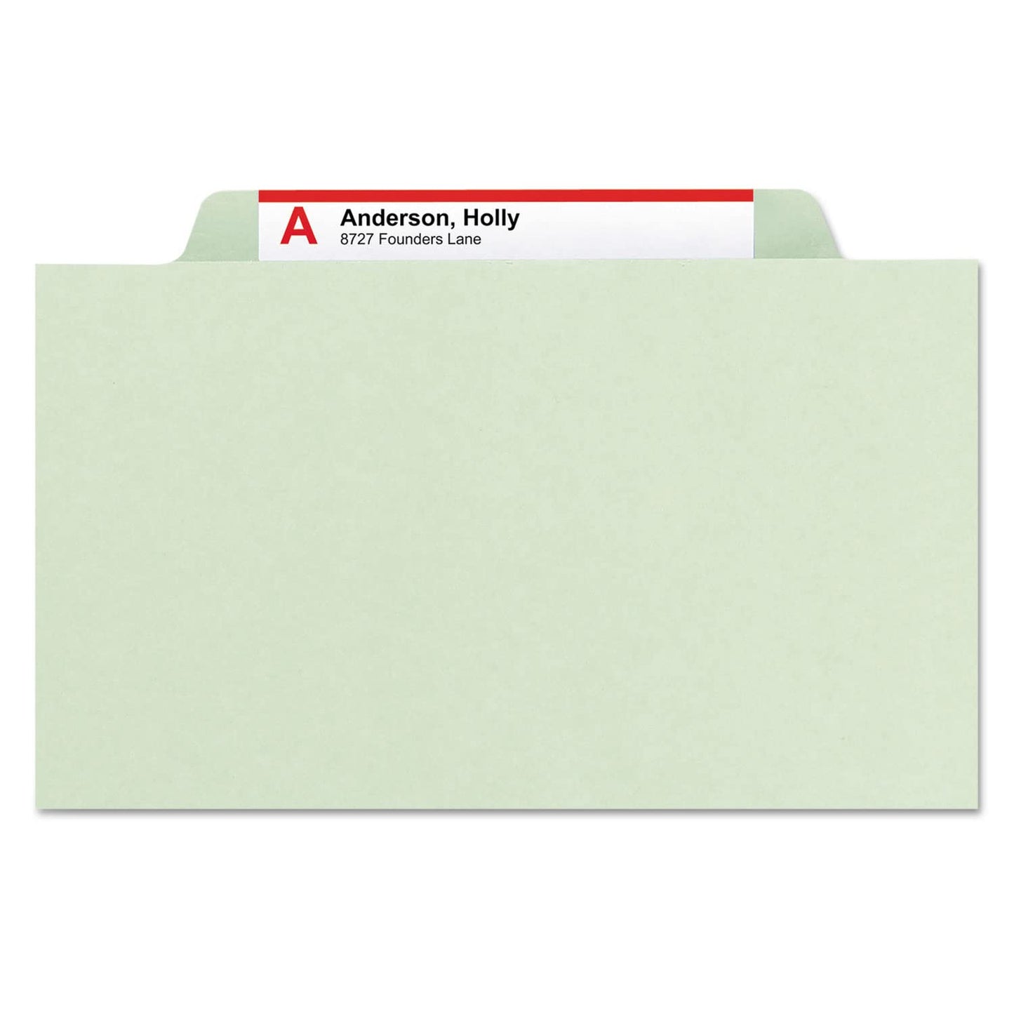 Smead Pressboard Classification File Folder with SafeSHIELD Fasteners, 1 Divider, 2" Expansion, Letter Size, Gray/Green, 10 per Box (13776)