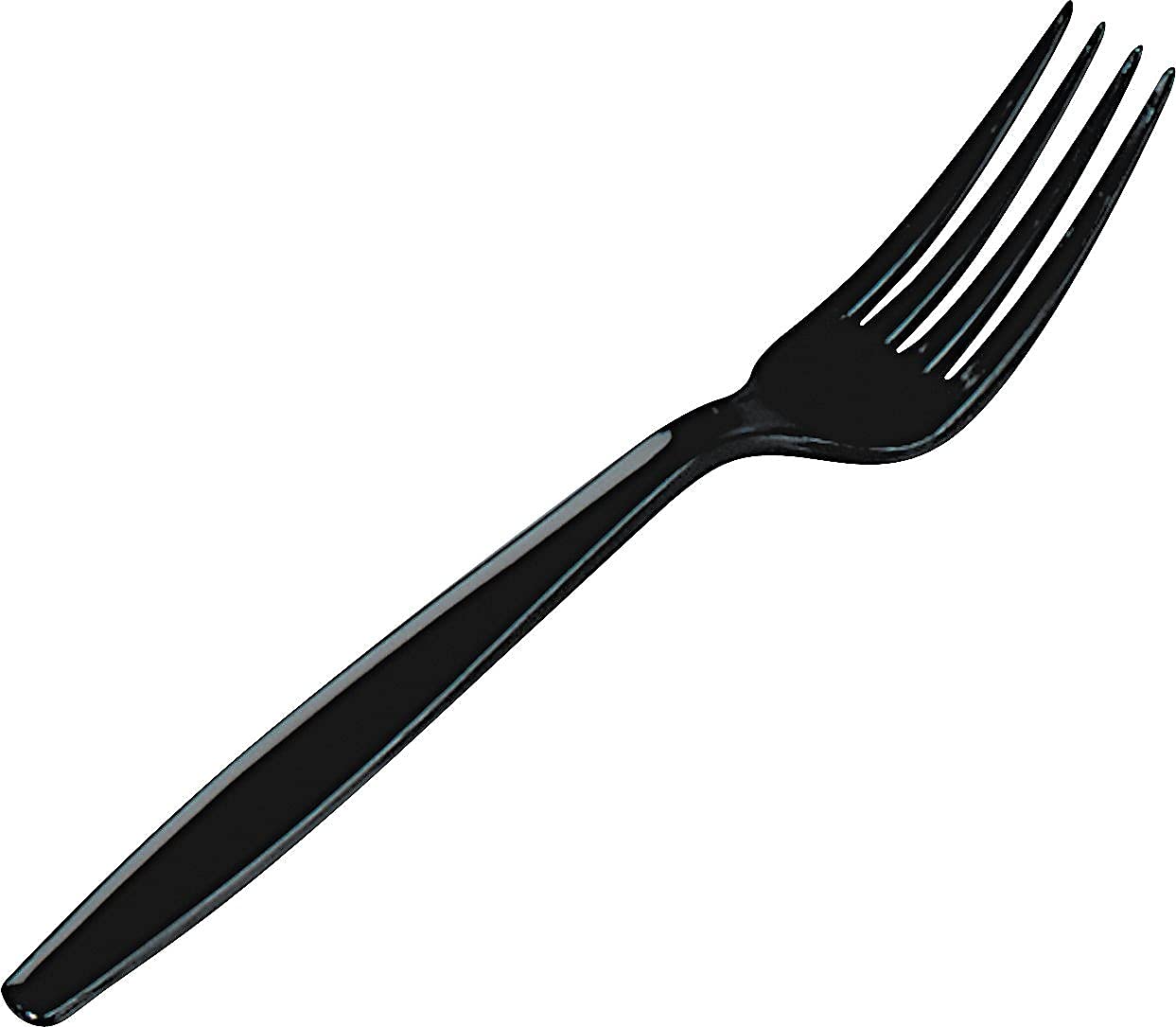 Georgia-Pacific Dixie 7.13" Heavy-Weight Polystyrene Plastic Fork by GP PRO (Georgia-Pacific), Black, FH517, (Case of 1,000), 1 Box/Case