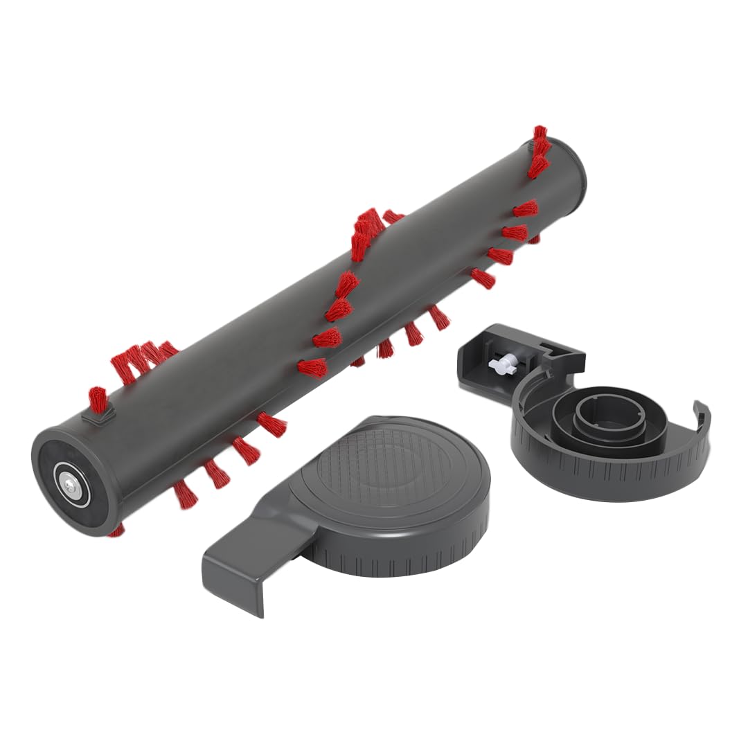 Replacement 1 Vacuum Roller and 2 Right-Side Caps – Compatible with Dyson™ Part # 917391-01, 914123-01 – Fits Dyson™ Models DC-25, DC25 – by Think Crucial (2 Right-Side Caps, 1 Roller)