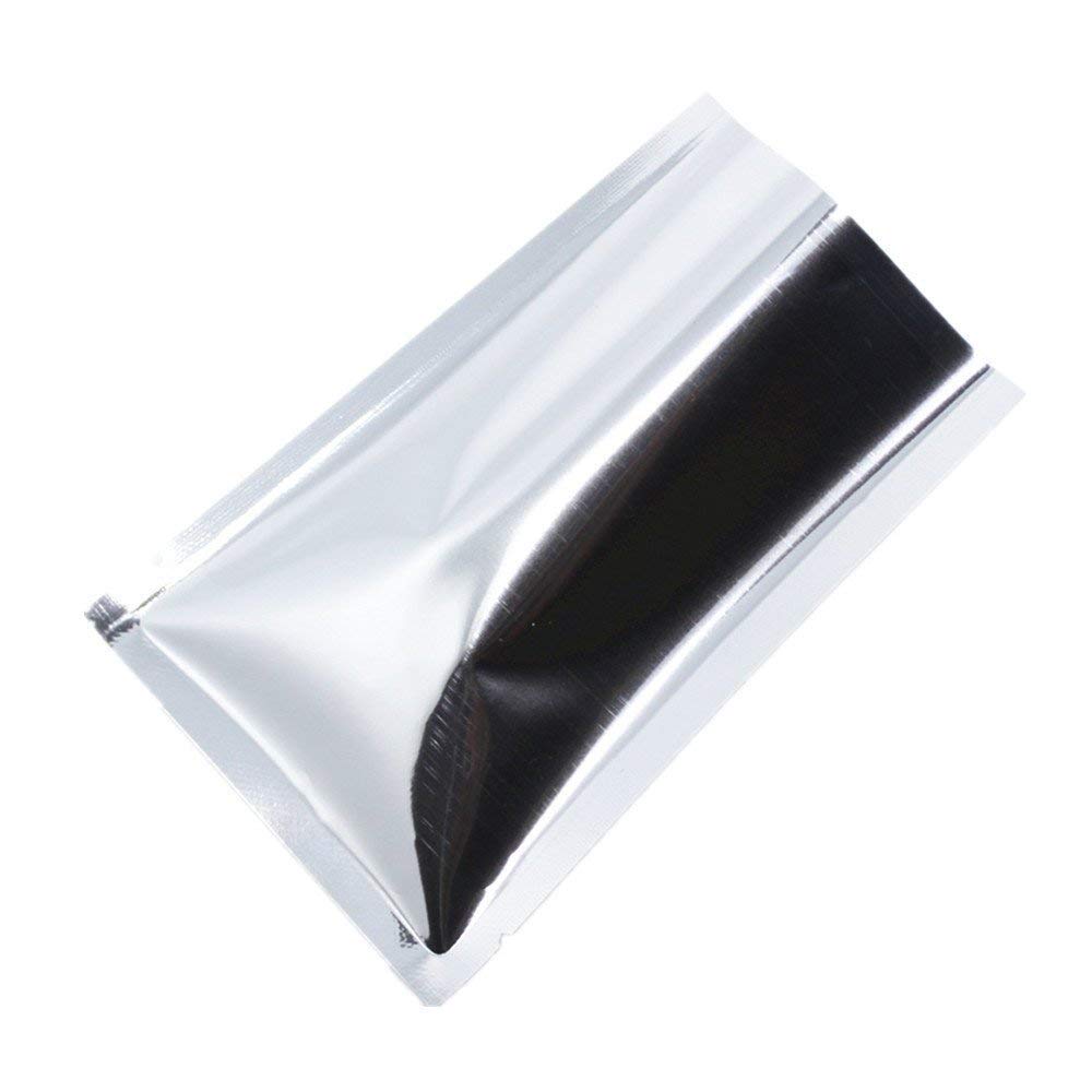 PABCK 500 Pack 3.1x4.7 inch (Inside Size 2.8x4.3 inch) Silver Foil Pouch Heat Seal Bulk Food Storage Bags Vacuum Sealer Wrapping