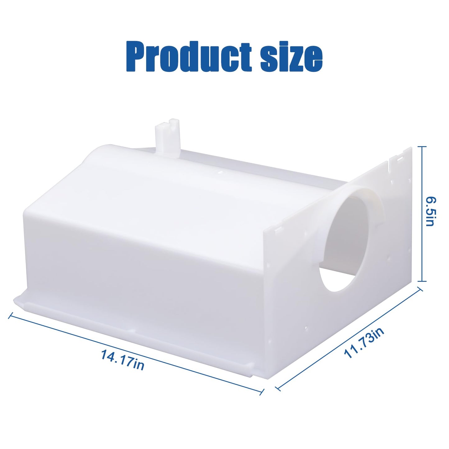 W10670845 AP6023698 Ice Maker Replacement Parts Refrigerator Ice Bucket Compatible with Whirlpool, Kenmore, kitchenaid, Amana Refrigerator Ice Bucket Fits 2196091, 1115342, 1115372, 2152701, etc.