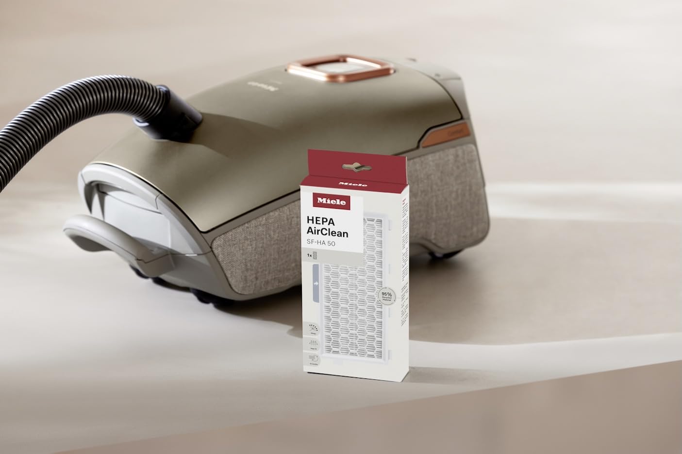 Miele Genuine HEPA AirClean Filter SF-HA 50 for Miele Guard M1, L1, Complete C2, C3 & Compact C1, C2 Vacuum Cleaners, Great for Allergy Sufferers