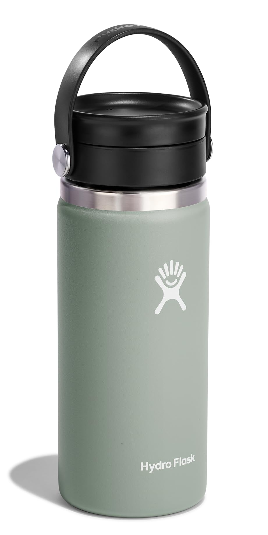 Hydro Flask Water Bottle - Insulated Stainless Steel - Wide Mouth Flex Sip Lid, Non Spill, Leakproof and Refillable in 16 Oz Agave