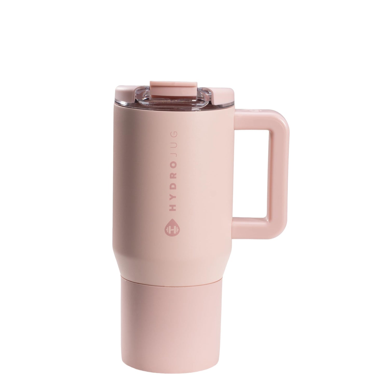 HydroJug Coffee Traveler 20 oz - Leak-Resistant, Ceramic-Lined Insulated Travel Coffee Mug for Hot or Cold Drinks with Flip Lid & Handle, Dishwasher Safe Coffee Tumbler, Dusty Rose