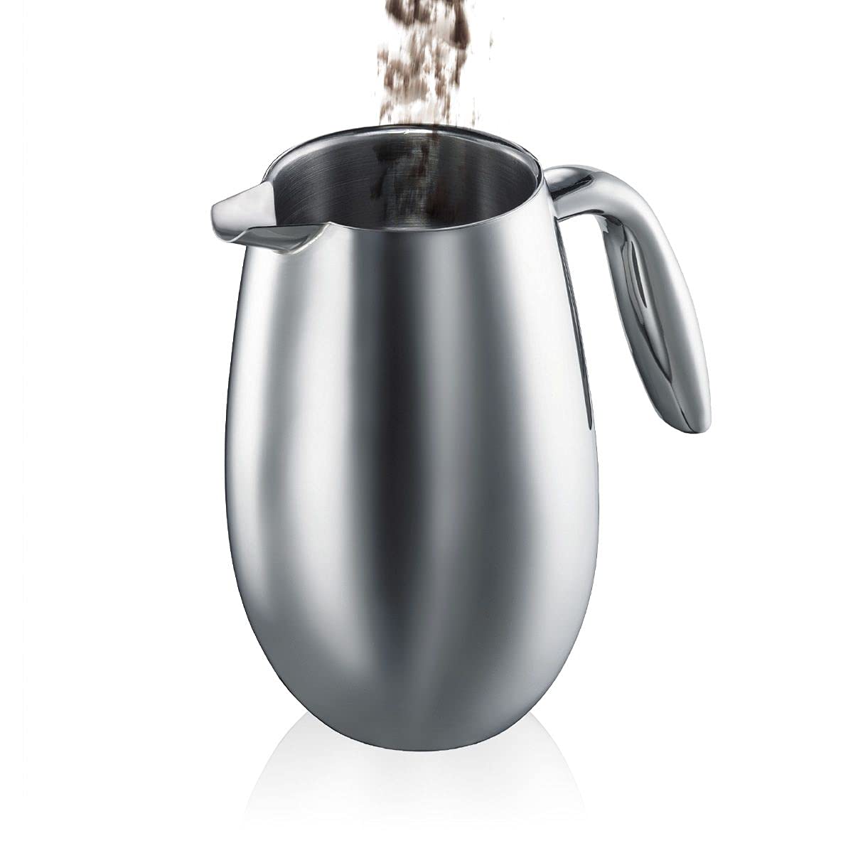 Bodum 17 oz Columbia Thermal French Press Coffee Maker, Insulated Double Wall Stainless Steel, Chrome