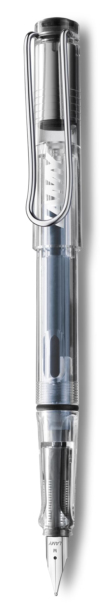 LAMY Transparent Vista Fountain Pen with Medium Nib and Blue Ink (L12M)