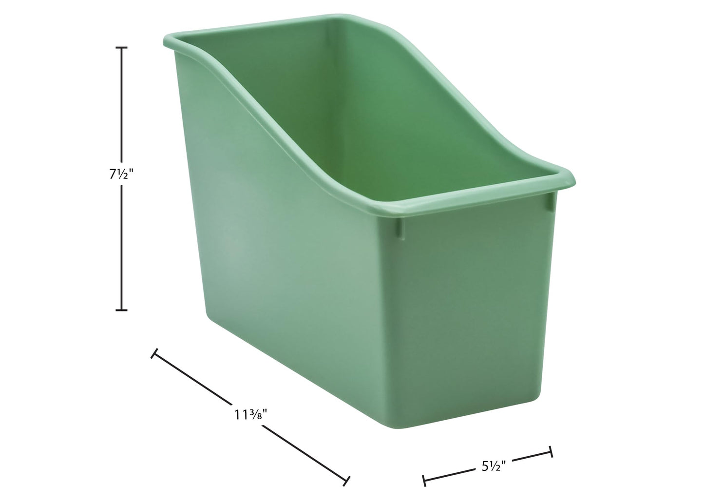 Teacher Created Resources Eucalyptus Green Plastic Book Bin 6-Pack (TCR2088686)