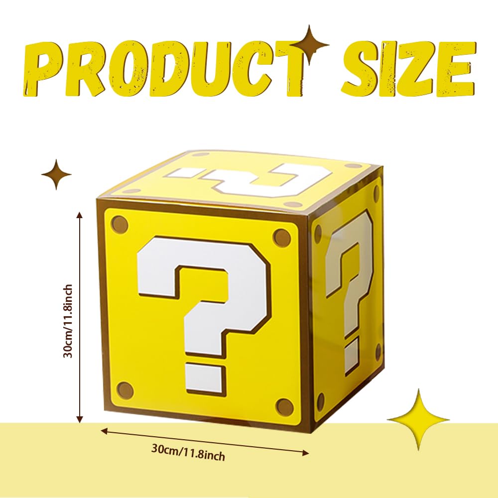 SUYEPER 6PCS Big Party Boxes For Birthday Party Question Brick Pipe Box For Party Game Party Favor Props Boxes (11.8 x 11.8 Inch)