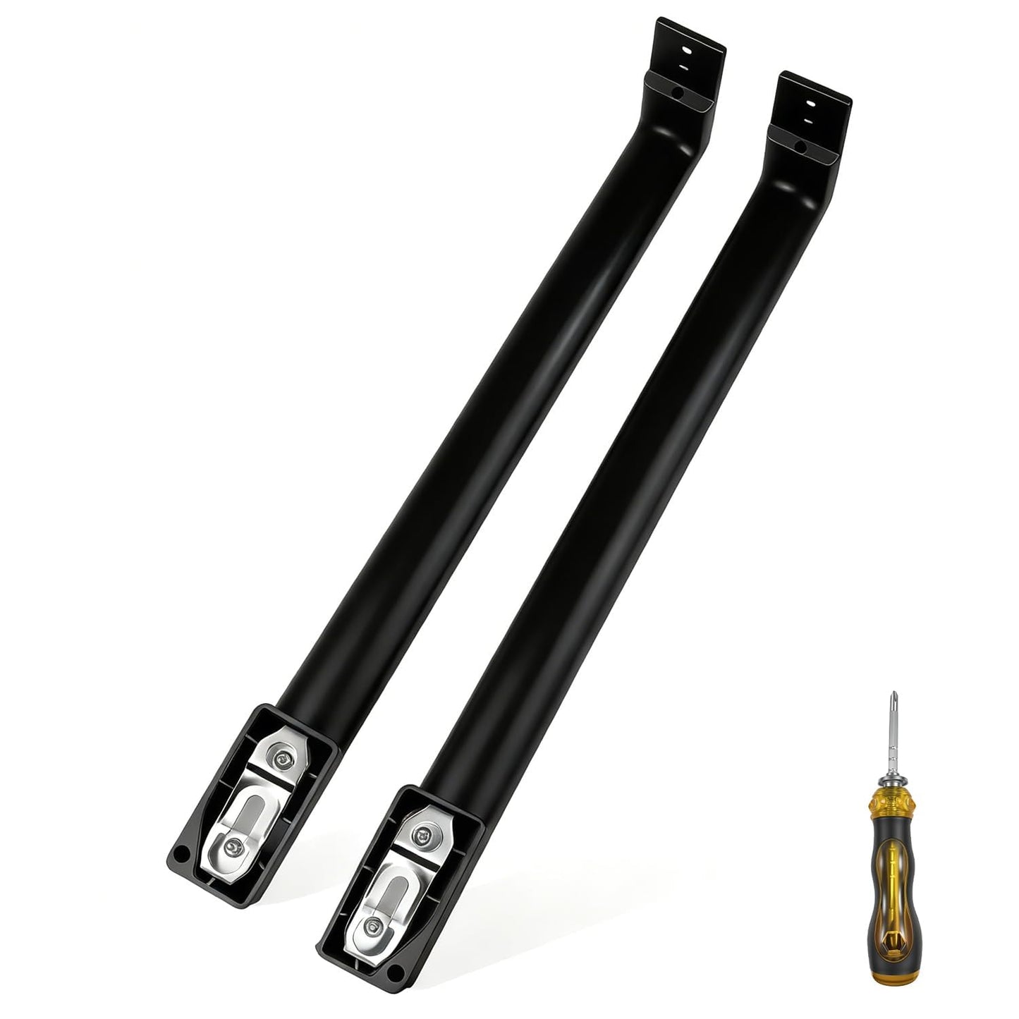 LEYURISE Refrigerator Black Door Handle Assembly Replacement Door Handle Set Compatible with GE Refrigerator Replace#: WR12X32350 WR12X48768 WR12X21196 AP6985343 PS12749320