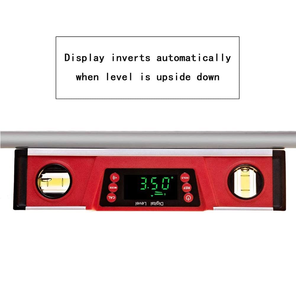 10-Inch Digital Torpedo Level and Protractor | Neodymium Magnets | Bright LED Display | V-GROOVE MAGNETIC BASE | IP54 Dust/Water Resistant smart level with Carrying Bag