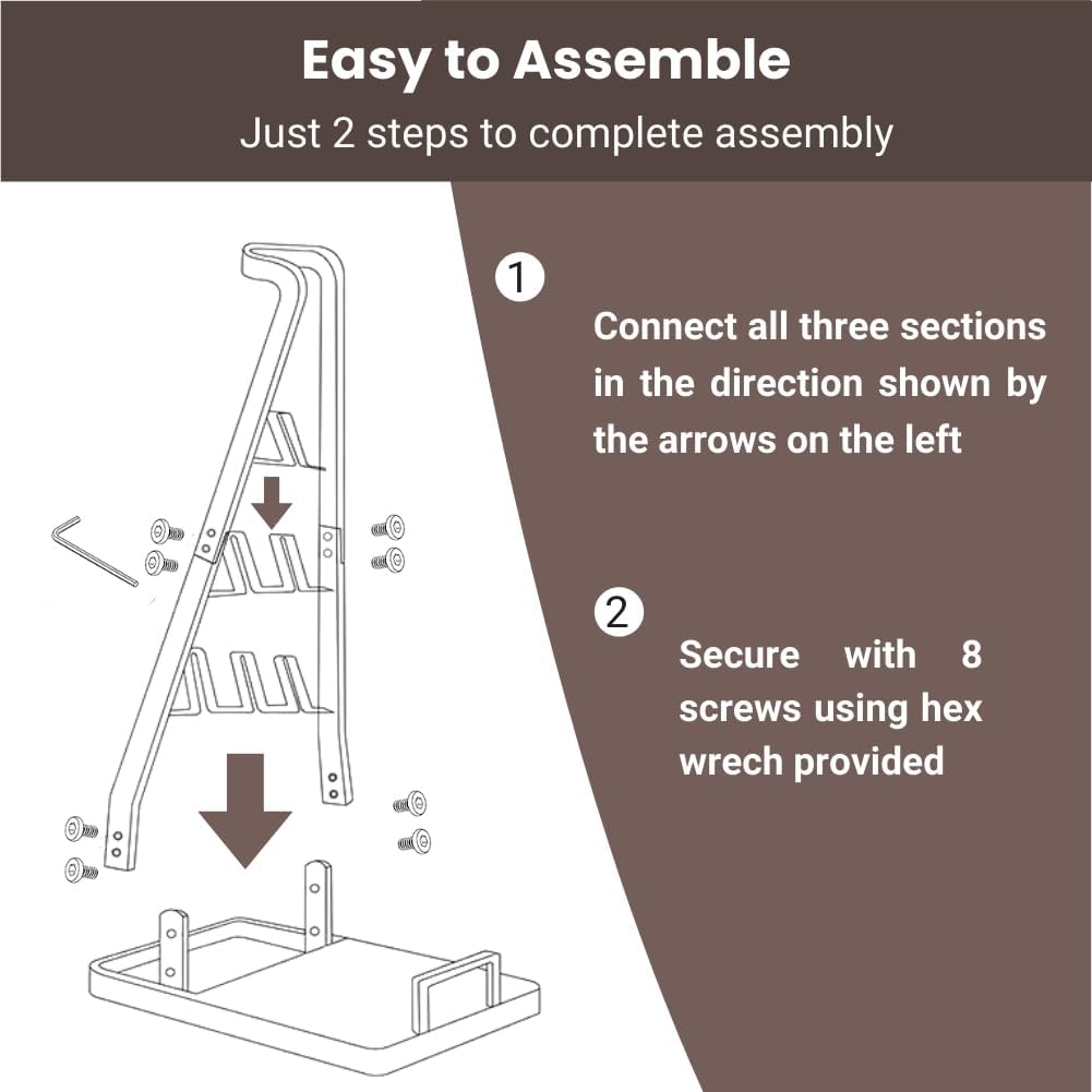 IZSOHHOME Universal Vacuum Stand,Storage-Stand-Docking-Station-Holder,Stable Metal Storage Bracket Stand Holder,Compatible with Dyson,Hoover, Eureka, Rainbow,Shop VAC and Most Stick Vacuum(White)