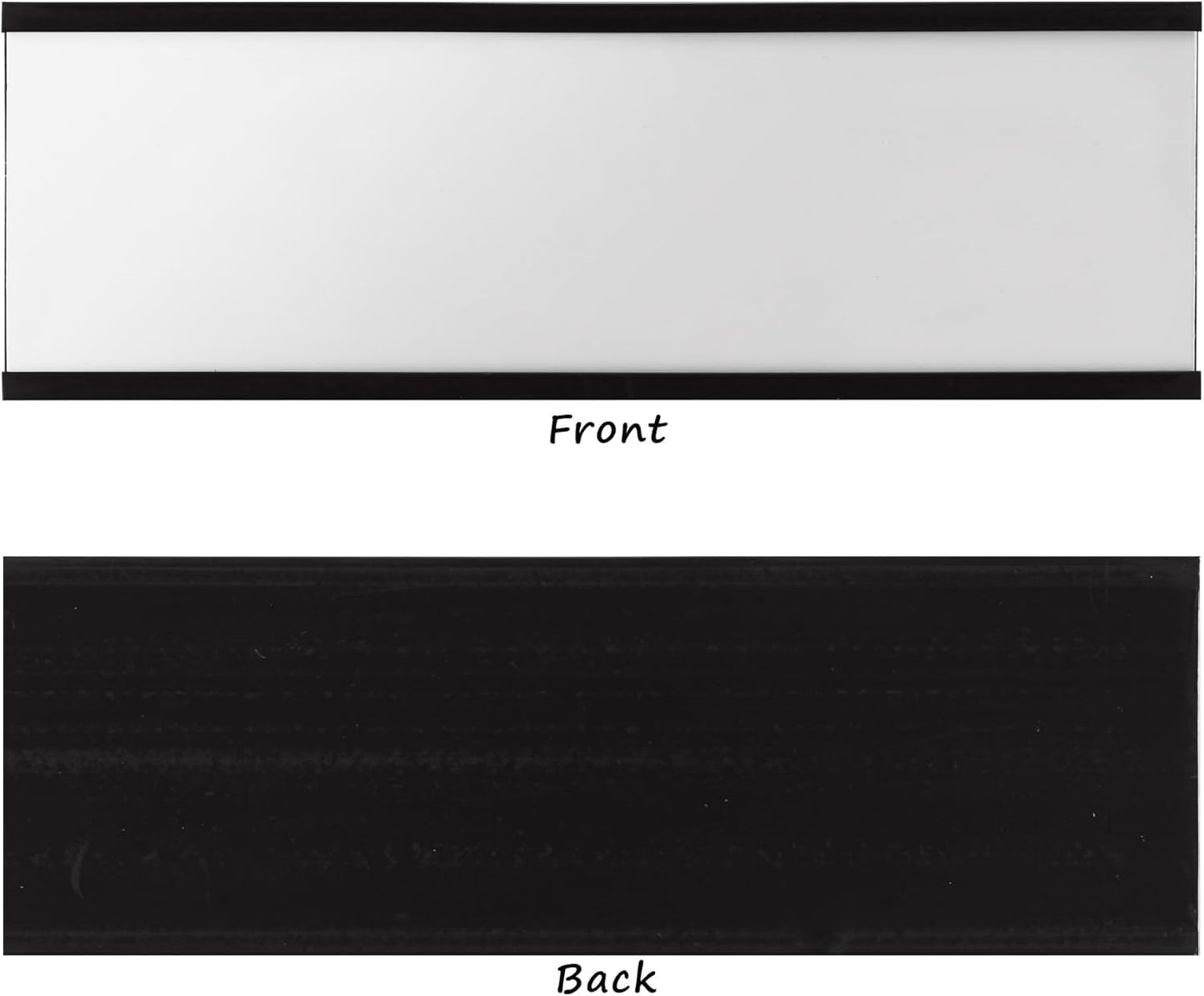 Realth C Channel Magnetic Label Holders 50 Pack 3'' x 6'' with Paper Inserts and Clear Plastic Protectors, Magnetic Data Card Holders File Cabinet Labels for Metal Racks and Shelves