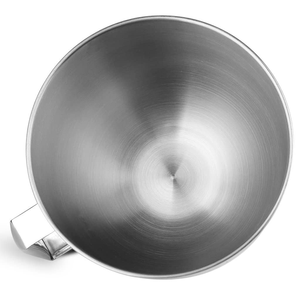 Veterger Replacement Parts Stainless Steel 5-Quart Mixing Bowl,Compatible with Cuisinart stand mixers SM-50 and SMD-50 Series