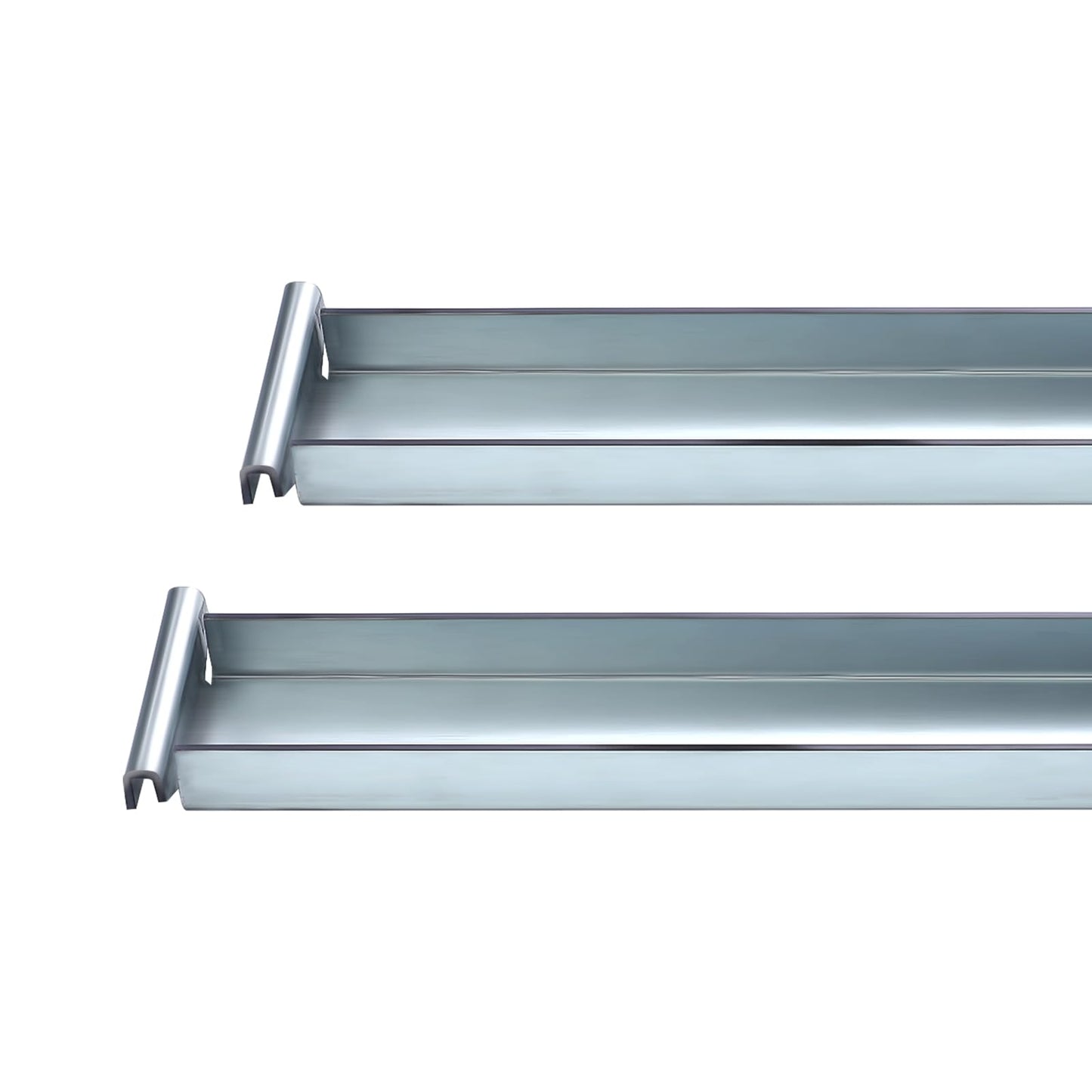Dinifee 8 Pack Front-to-Back File Drawer Rails for Hanging File Cabinet Drawer Inside Bar Rails Cabinet Parts (Silver)