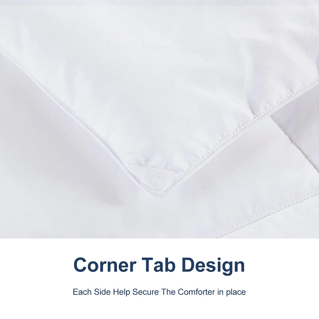 ACCURATEX Duvet Insert Queen Comforter - 400GSM Fluffy Down Alternative Fill Hotel Collection Heavyweight Comforter, Warm Thick Duvet for Fall Winter, 8 Corner Tabs - Machine Washable,White,90x90