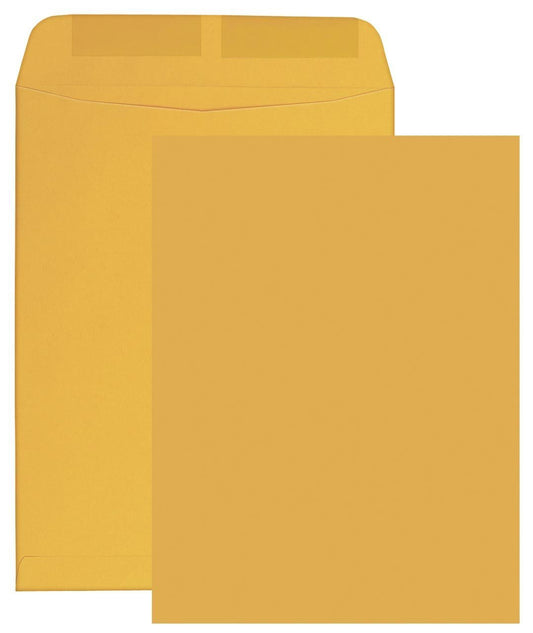 500 Minas Envelope - 6x9 Catalog Envelopes, Open End with Gummed Seal, 24lb Kraft Paper, for Catalogs, Presentations and Newsletters, 500 Count