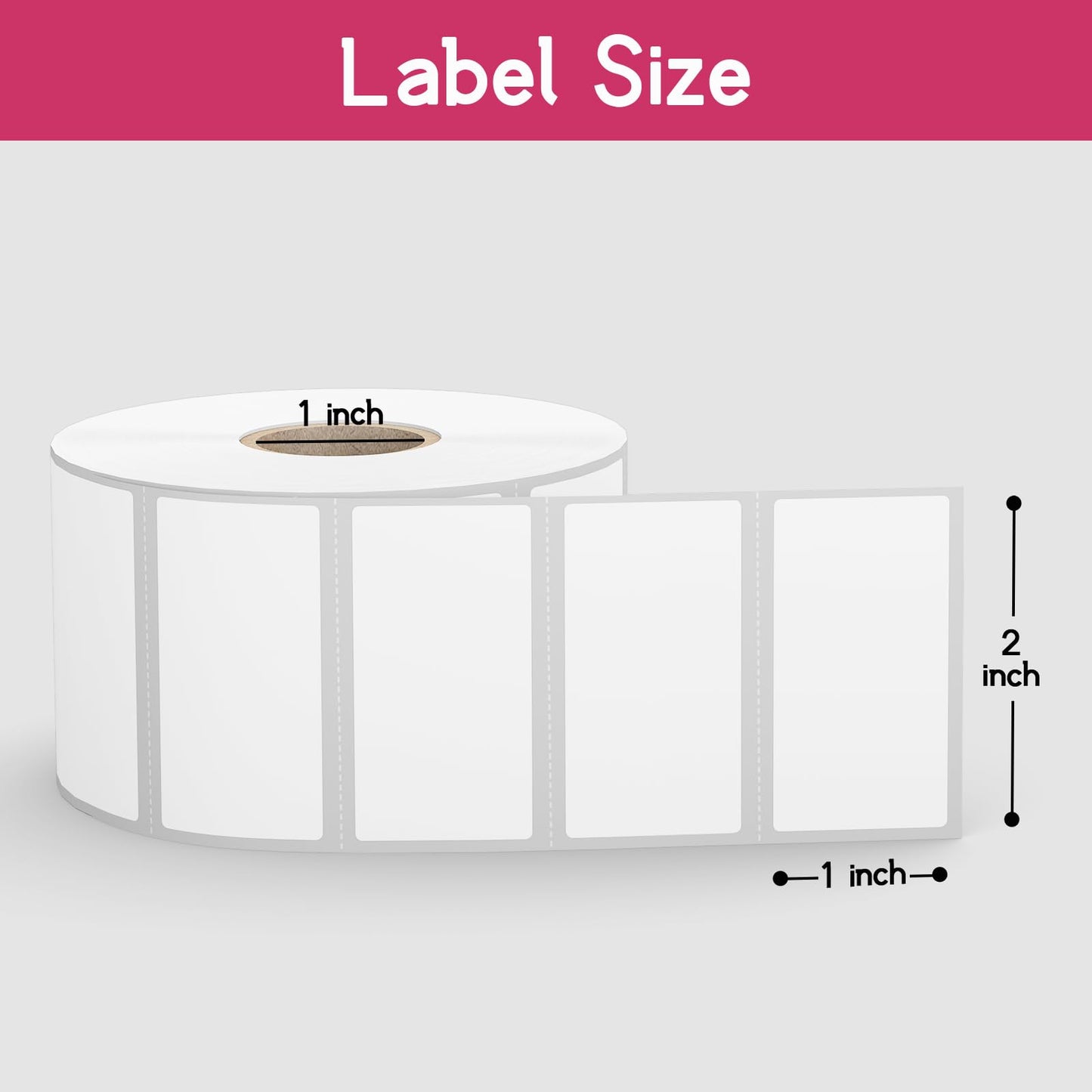 StickerTag 24 Rolls 2" x 1" Direct Thermal Labels, Shipping Labels Compatible with Zebra & Rollo Label Printers for Mailing Postage Address Barcode (1300 Labels/Roll)